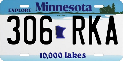 MN license plate 306RKA