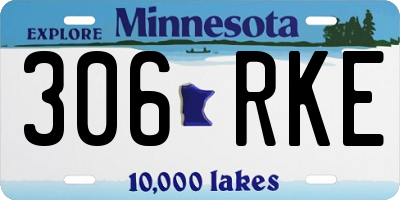 MN license plate 306RKE