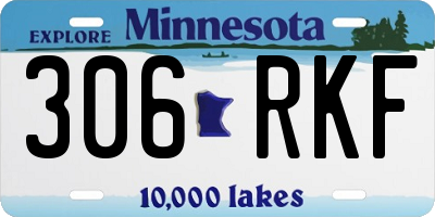 MN license plate 306RKF
