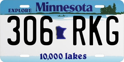 MN license plate 306RKG