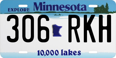 MN license plate 306RKH