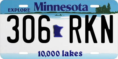 MN license plate 306RKN