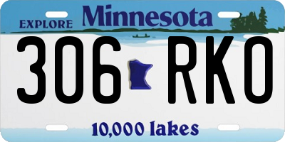 MN license plate 306RKO
