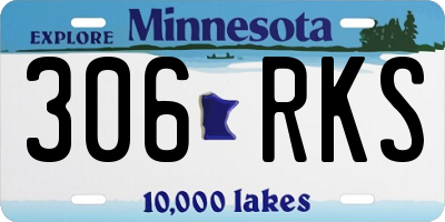 MN license plate 306RKS
