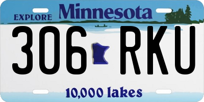 MN license plate 306RKU