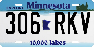 MN license plate 306RKV