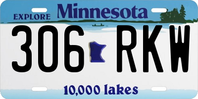 MN license plate 306RKW