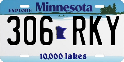 MN license plate 306RKY