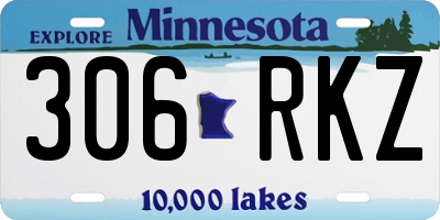 MN license plate 306RKZ