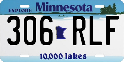 MN license plate 306RLF