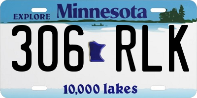 MN license plate 306RLK