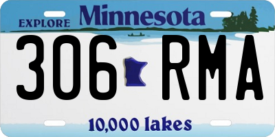 MN license plate 306RMA
