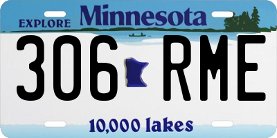 MN license plate 306RME