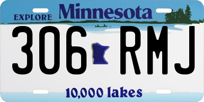 MN license plate 306RMJ