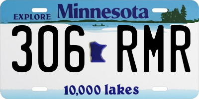 MN license plate 306RMR