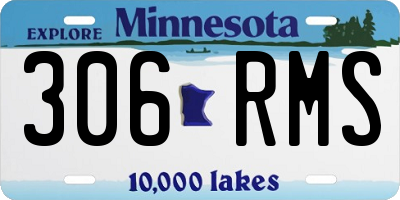 MN license plate 306RMS