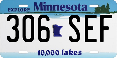 MN license plate 306SEF