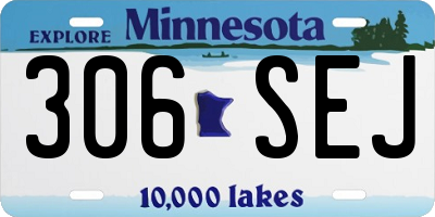 MN license plate 306SEJ