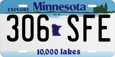 MN license plate 306SFE