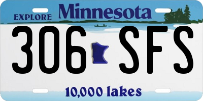 MN license plate 306SFS