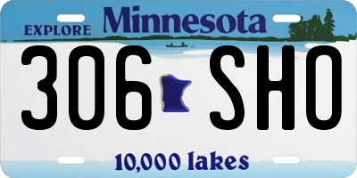 MN license plate 306SHO