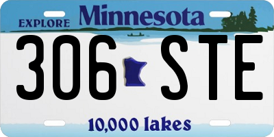 MN license plate 306STE