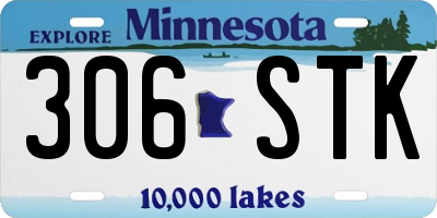 MN license plate 306STK