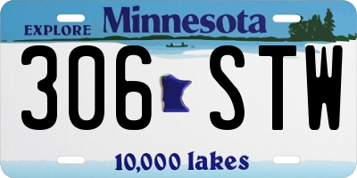 MN license plate 306STW