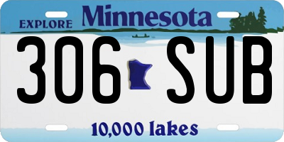 MN license plate 306SUB