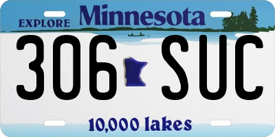 MN license plate 306SUC
