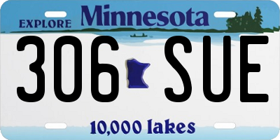 MN license plate 306SUE