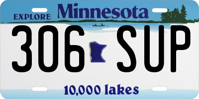 MN license plate 306SUP