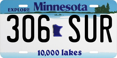 MN license plate 306SUR