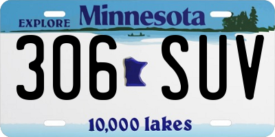 MN license plate 306SUV