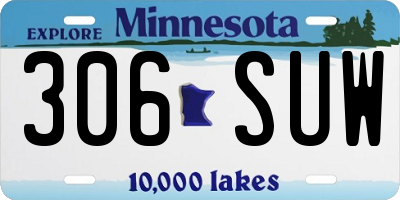 MN license plate 306SUW