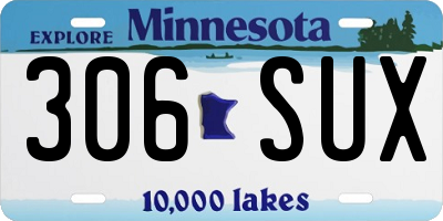 MN license plate 306SUX