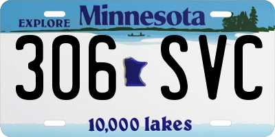 MN license plate 306SVC
