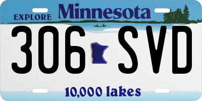 MN license plate 306SVD