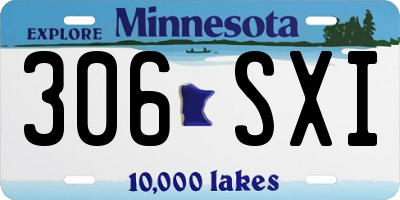 MN license plate 306SXI