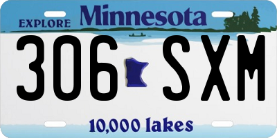 MN license plate 306SXM