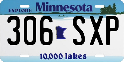 MN license plate 306SXP