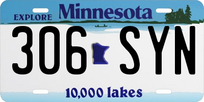 MN license plate 306SYN
