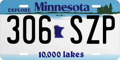 MN license plate 306SZP