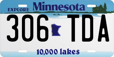 MN license plate 306TDA