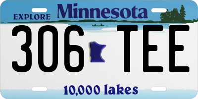 MN license plate 306TEE