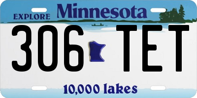 MN license plate 306TET