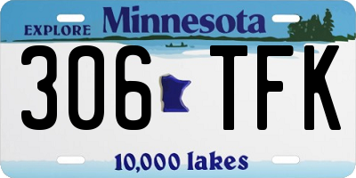 MN license plate 306TFK