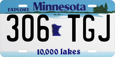 MN license plate 306TGJ