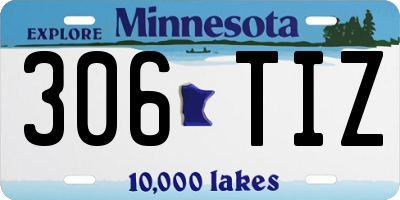 MN license plate 306TIZ