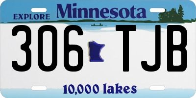 MN license plate 306TJB